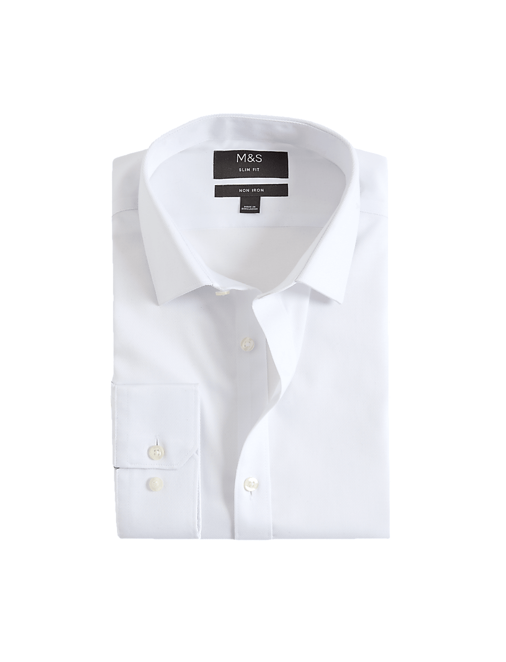 Slim Fit Non Iron Pure Cotton Textured Shirt