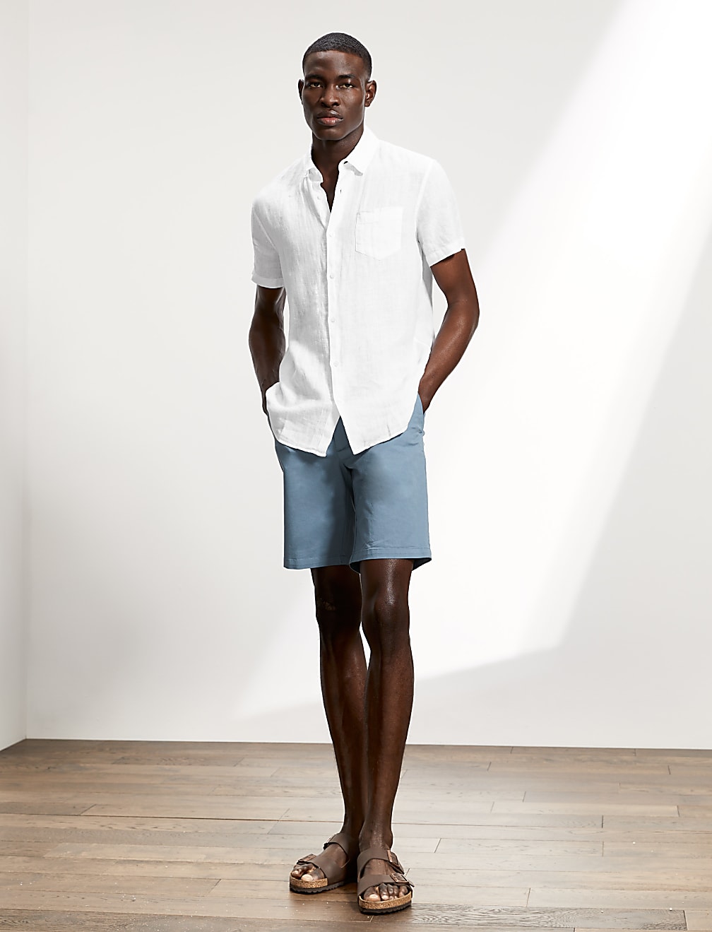 Luxury Pure Linen Short Sleeve Shirt