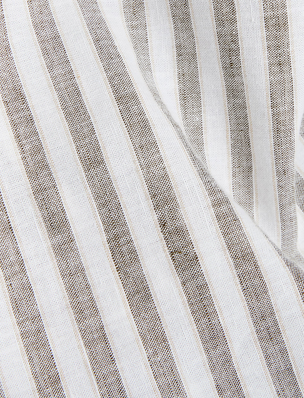 Cotton And Linen Striped Shirt