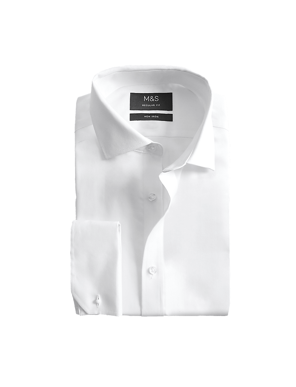 Regular Fit Pure Cotton Double Cuff Twill Shirt
