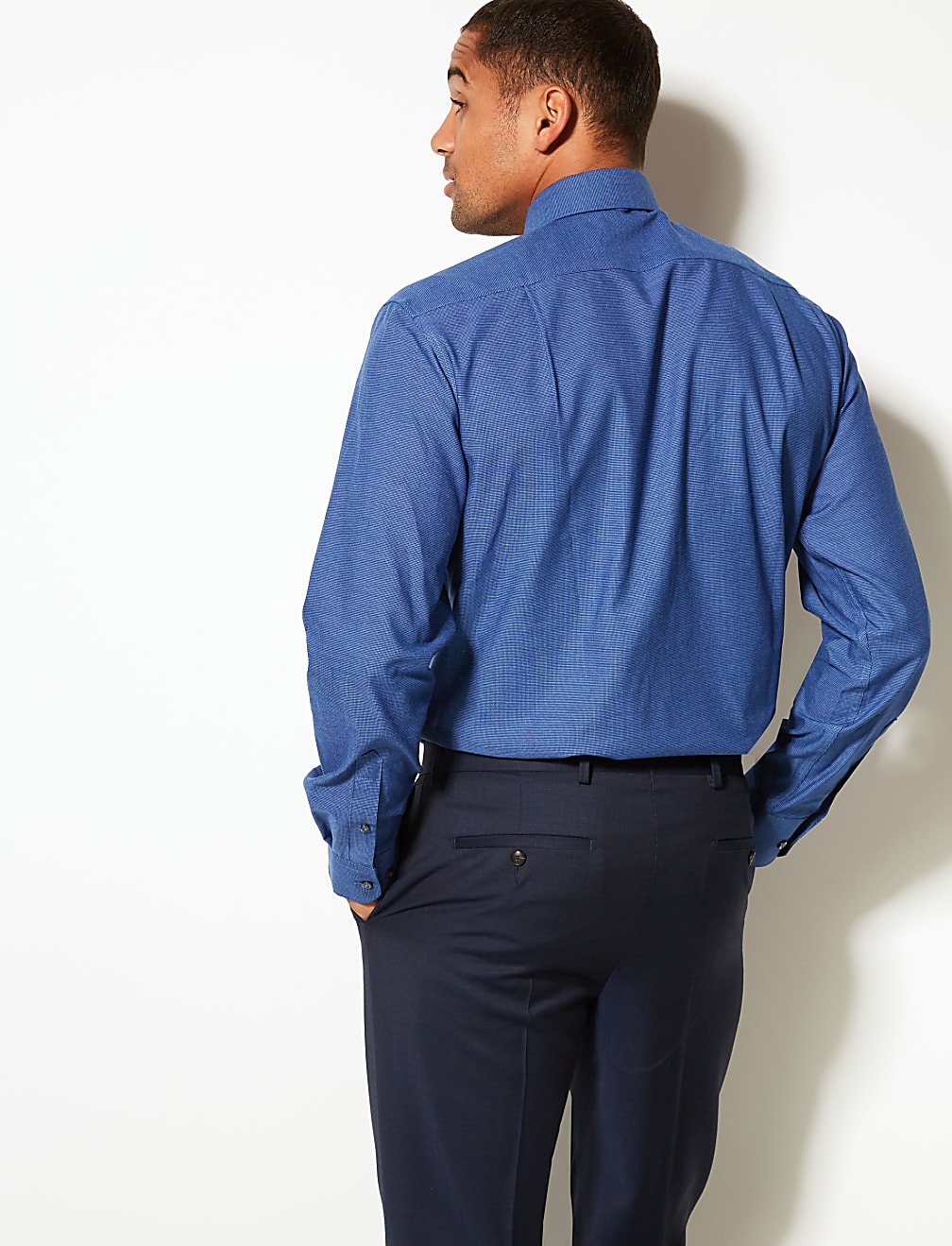 Cotton Blend Regular Fit Non-Iron Shirt
