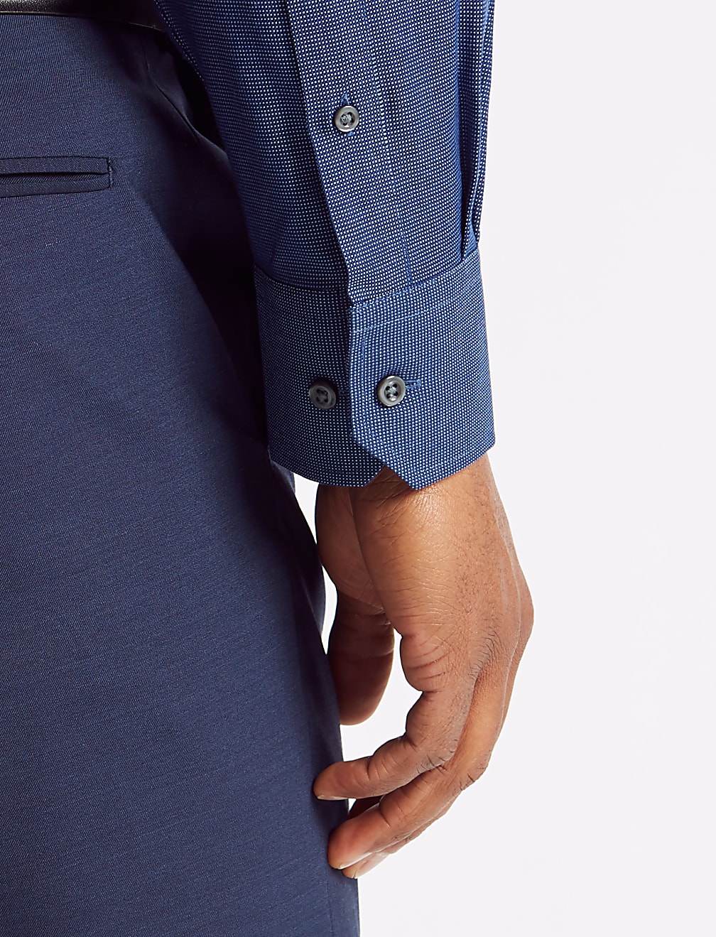 Cotton Blend Regular Fit Non-Iron Shirt