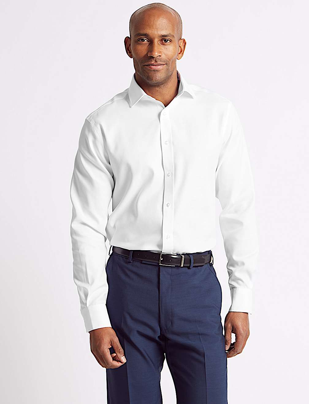 Cotton Blend Regular Fit Non-Iron Shirt