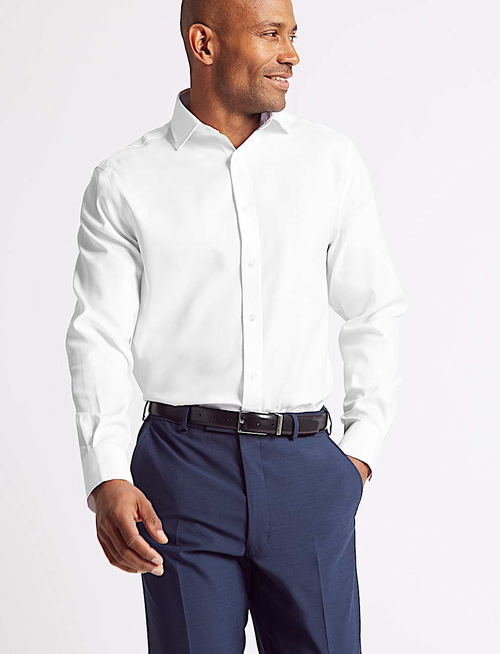 Cotton Blend Regular Fit Non-Iron Shirt