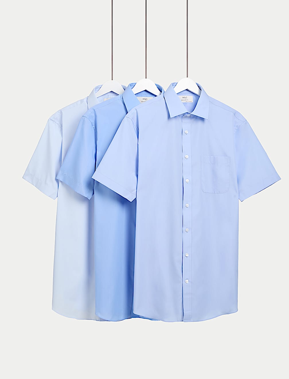 3pk Regular Fit Easy Iron Short Sleeve Shirts