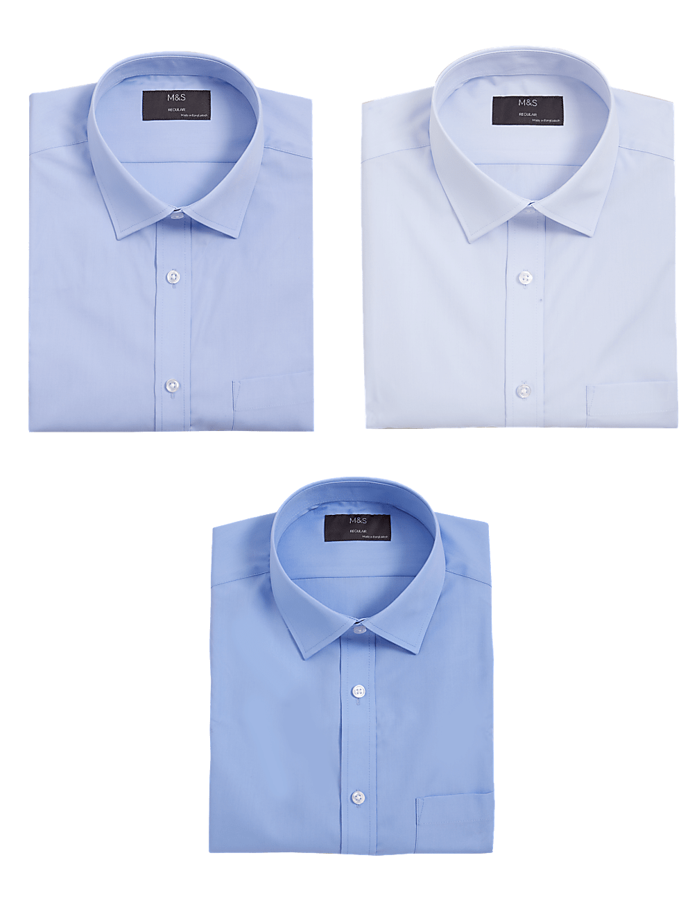 3pk Regular Fit Easy Iron Short Sleeve Shirts