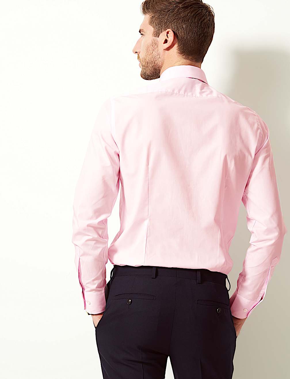Cotton Blend Slim Fit Shirt