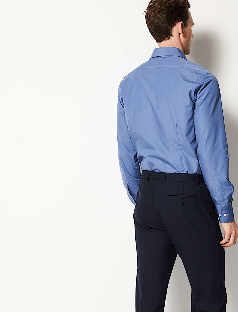 Cotton Blend Slim Fit Shirt
