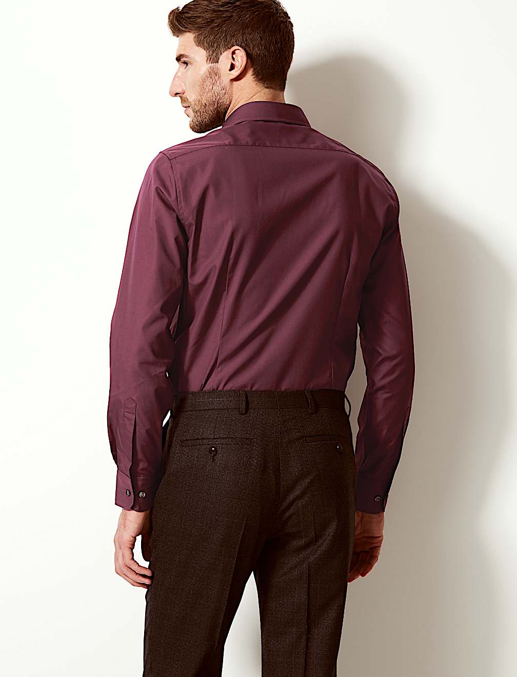 Cotton Blend Slim Fit Shirt