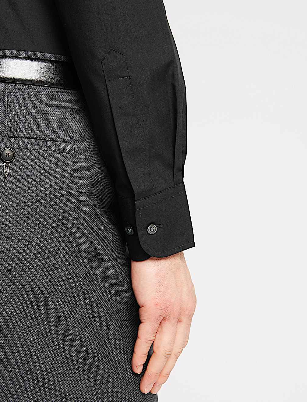 Cotton Blend Slim Fit Shirt