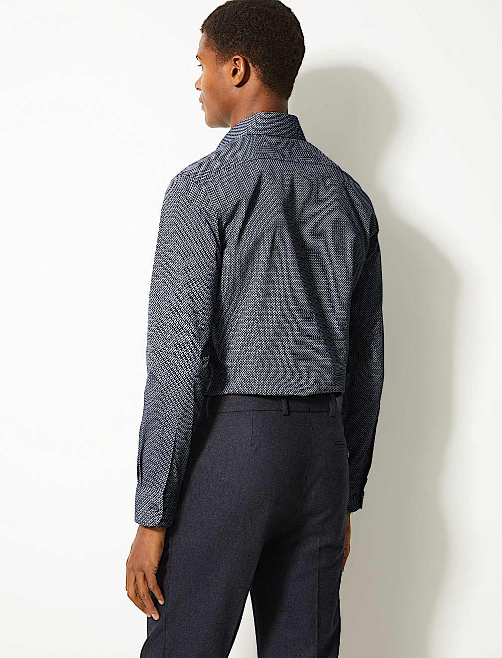 Cotton Blend Skinny Fit Shirt
