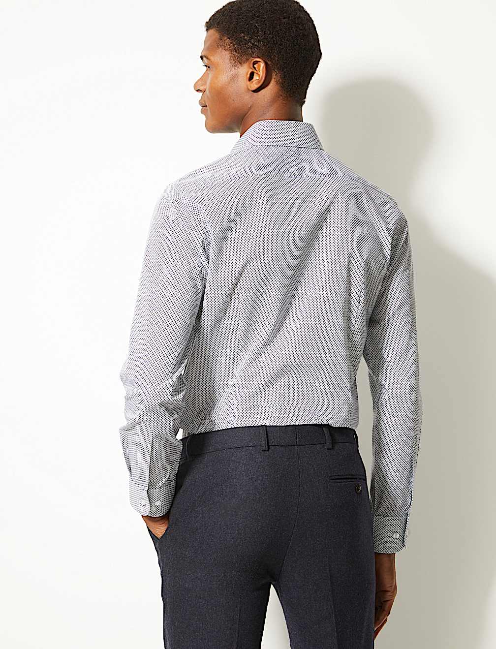Cotton Blend Skinny Fit Shirt