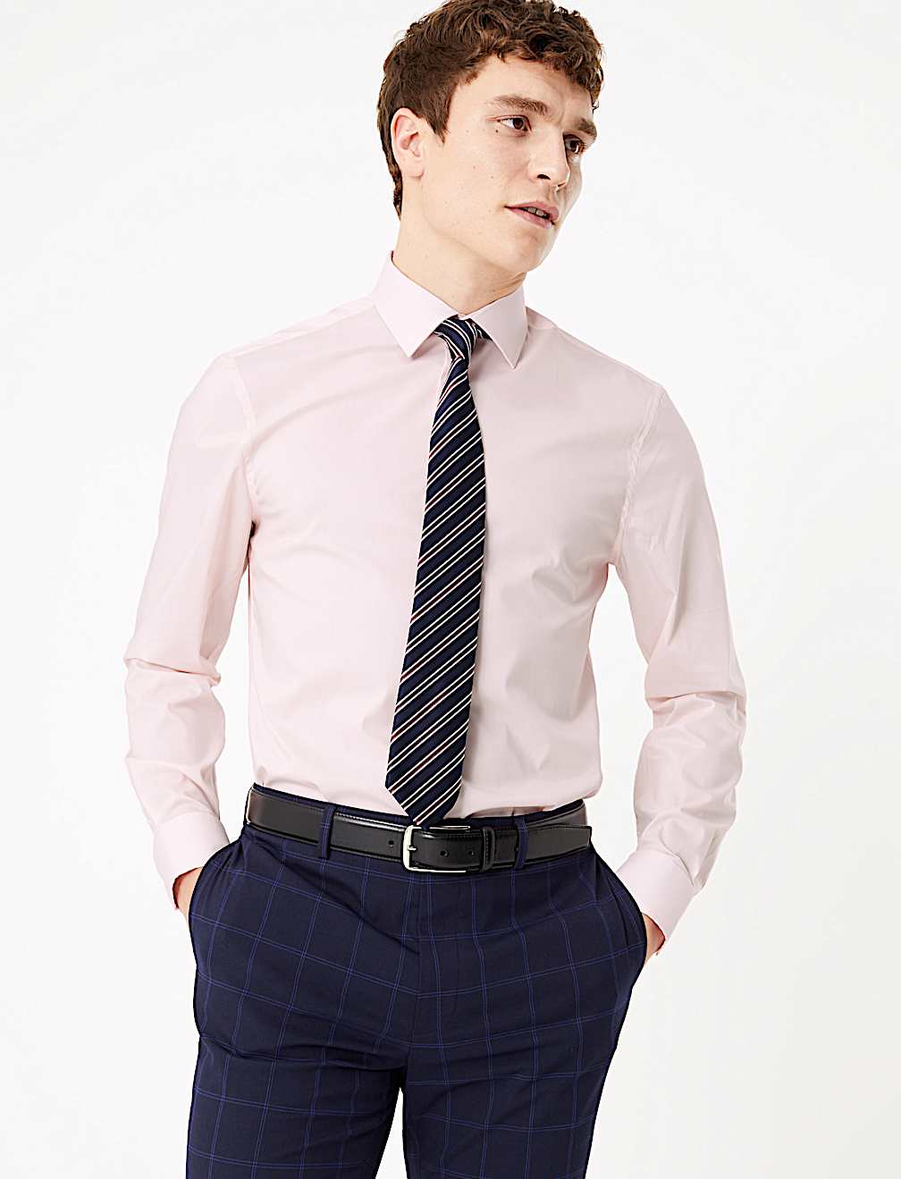 Slim Fit Cotton Shirt with Stretch