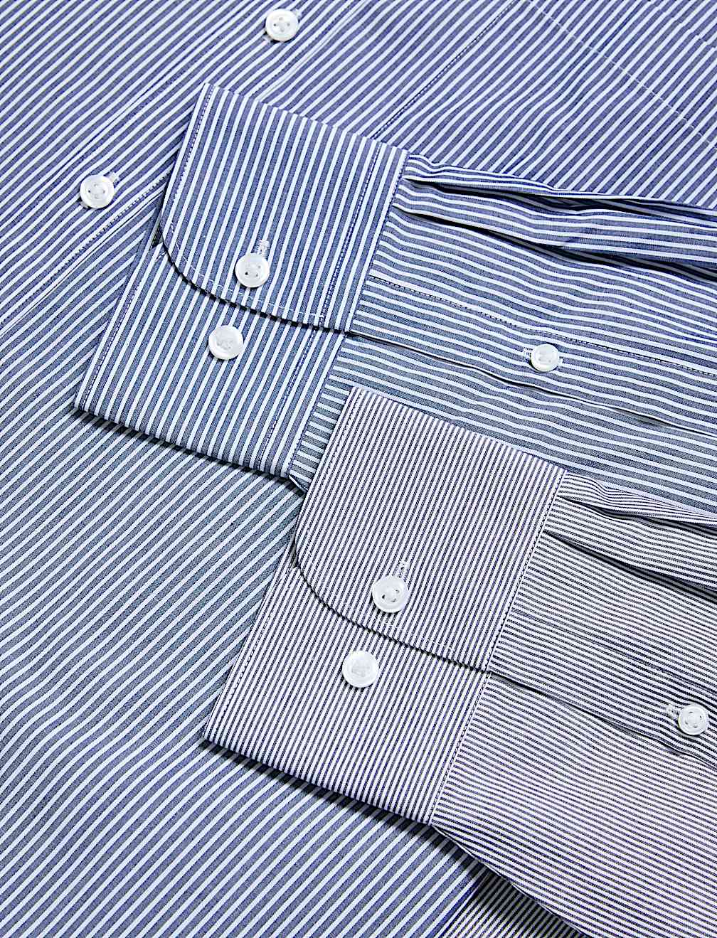 2pk Regular Fit Easy Iron Cotton Blend Striped Shirts