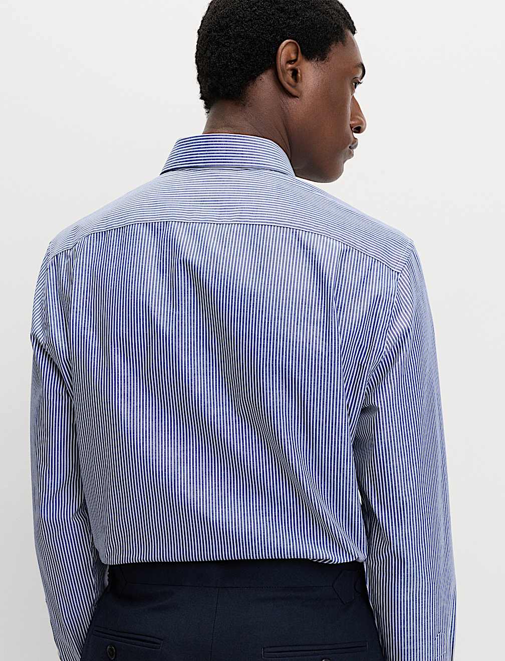 2pk Regular Fit Easy Iron Cotton Blend Striped Shirts