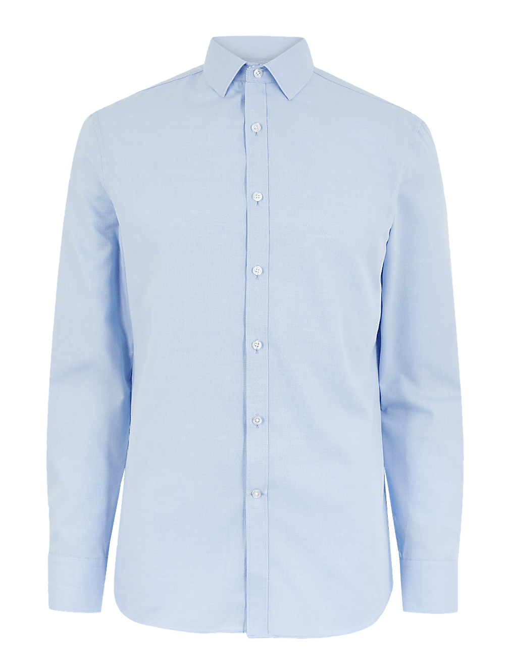 Skinny Fit Easy Iron Cotton Blend Shirt
