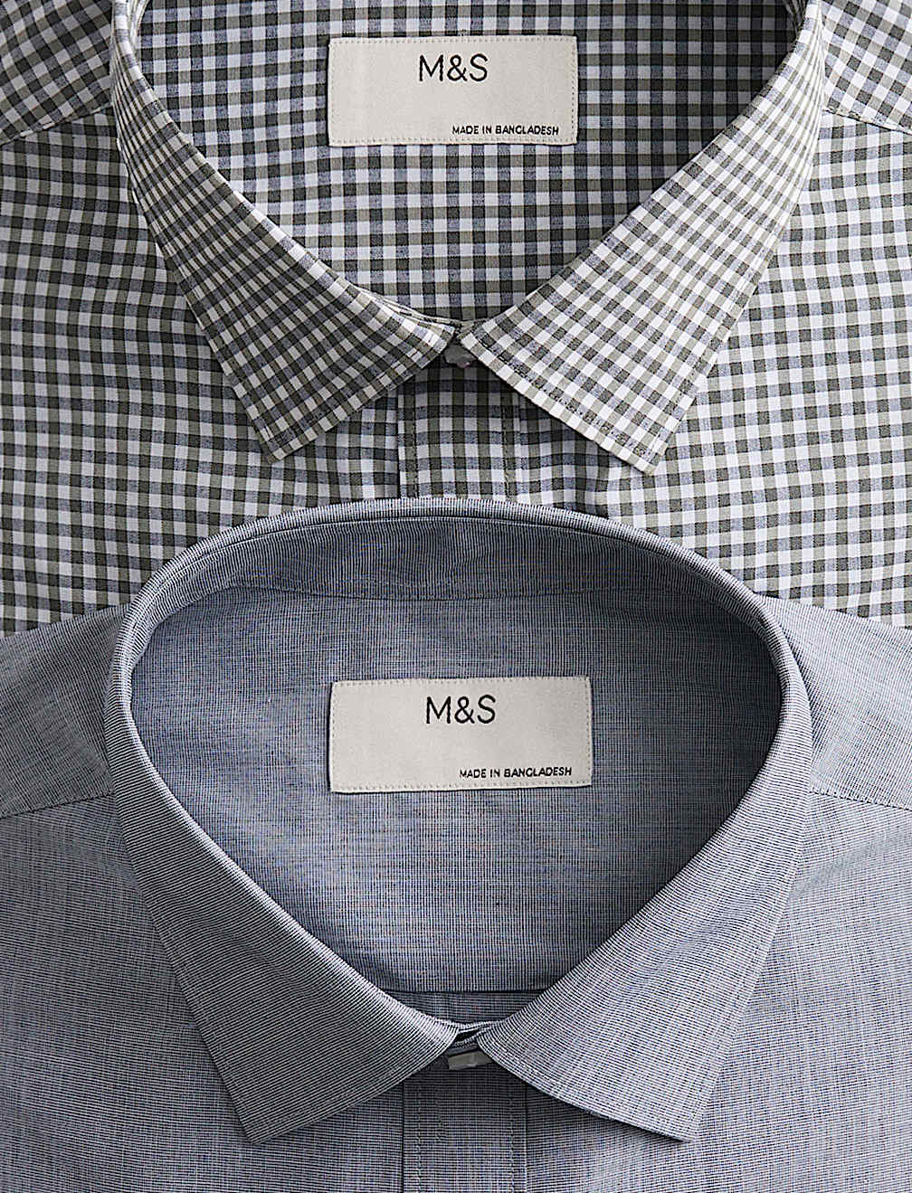 2pk Regular Fit Easy Iron Check Shirts