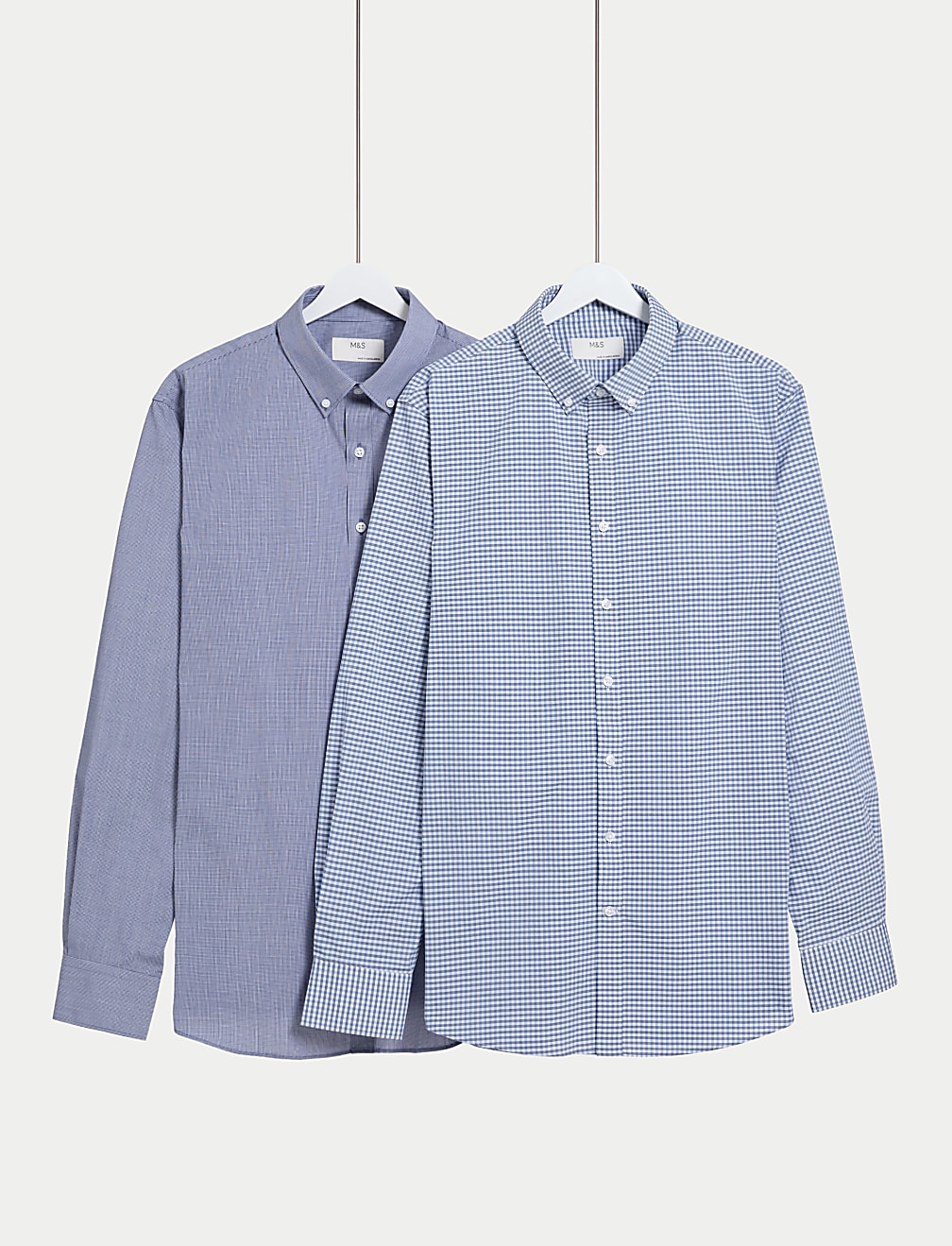 2pk Regular Fit Easy Iron Check Shirts