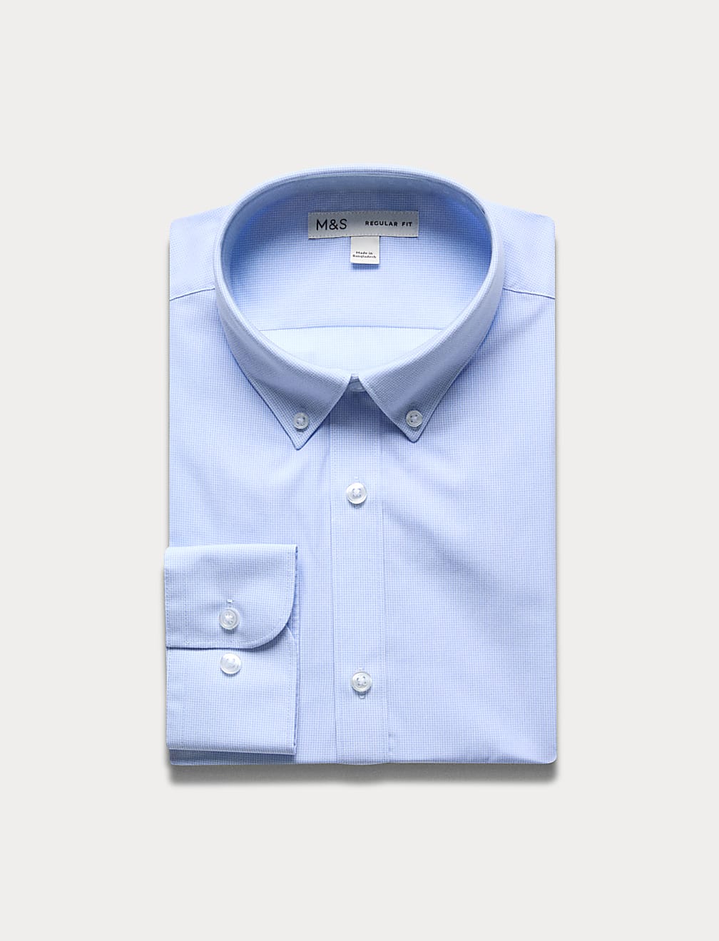 Regular Easy Iron Cotton Blend Striped Shirt