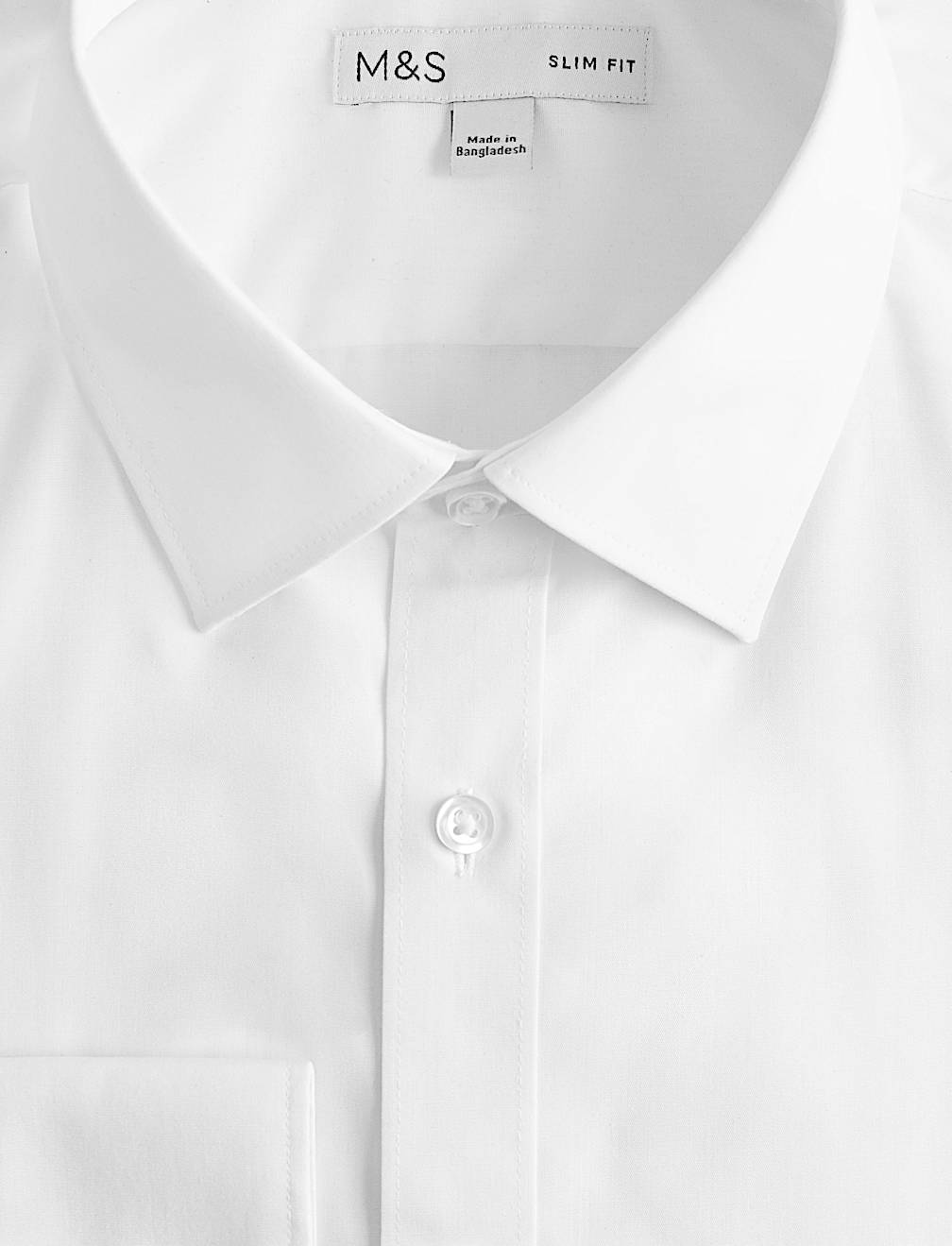 Slim Fit Easy Iron Cotton Blend Shirt