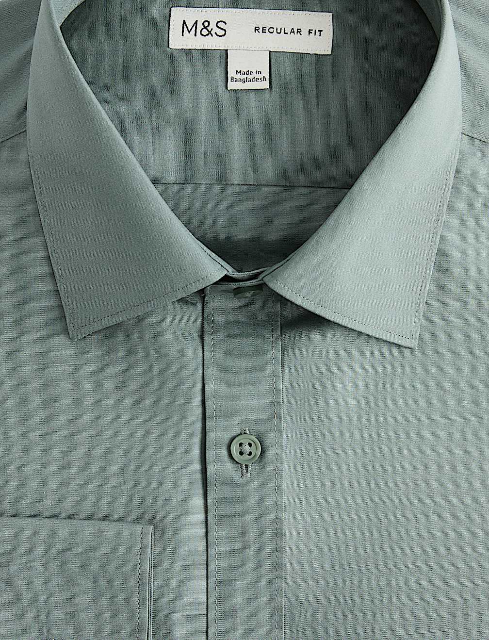 Regular Fit Easy Iron Cotton Blend Shirt