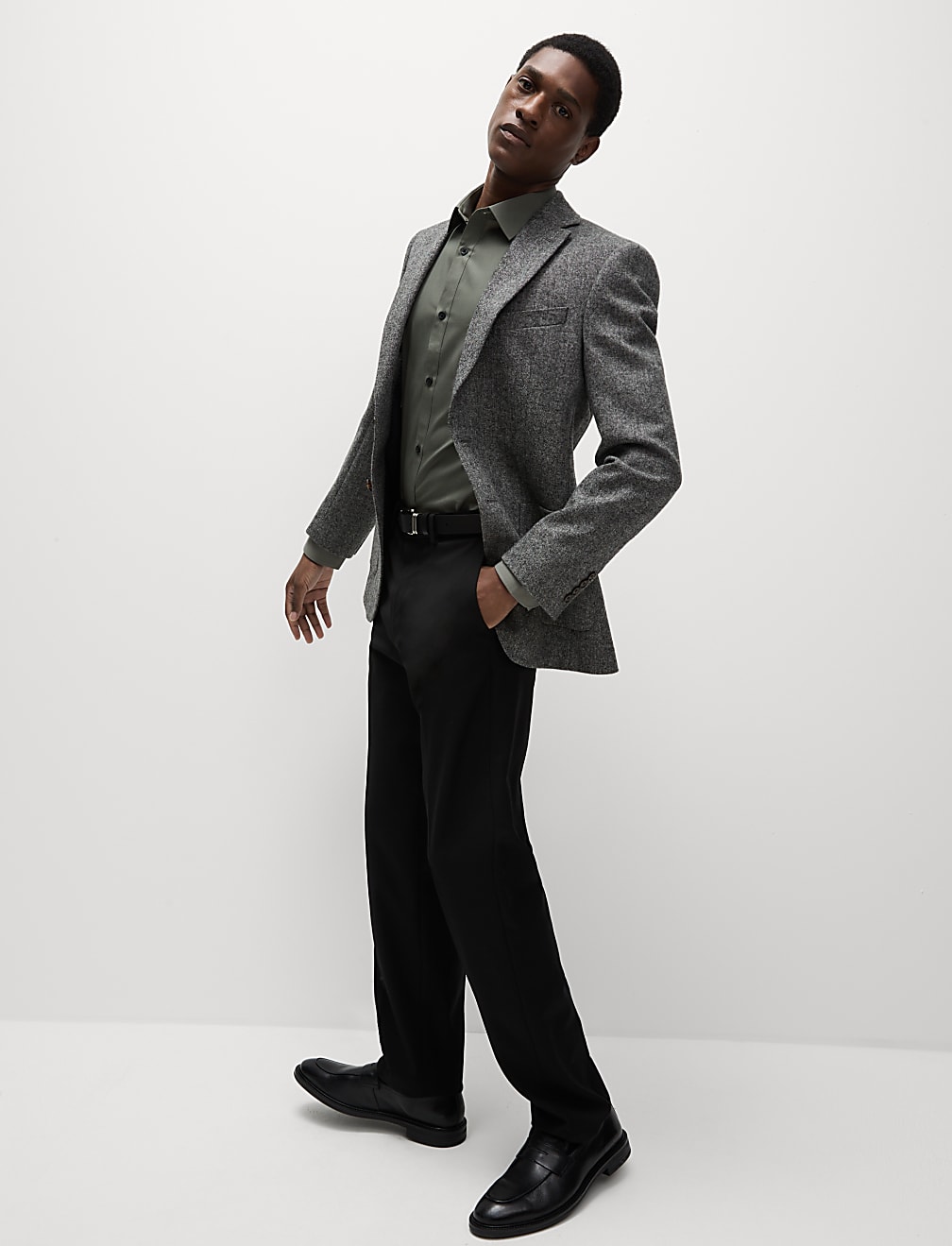 Regular Fit Easy Iron Cotton Blend Shirt