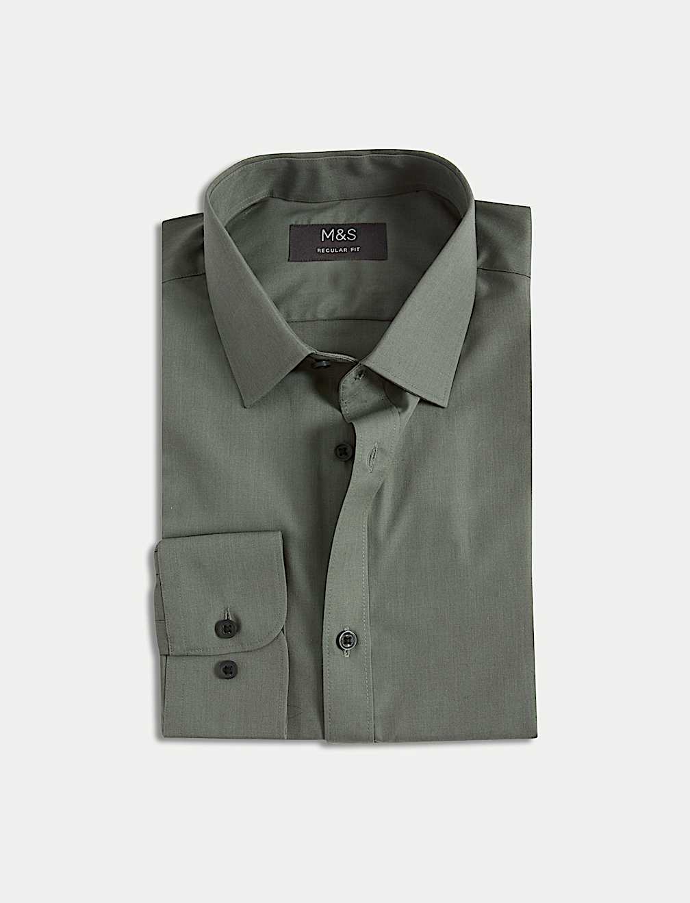 Regular Fit Easy Iron Cotton Blend Shirt