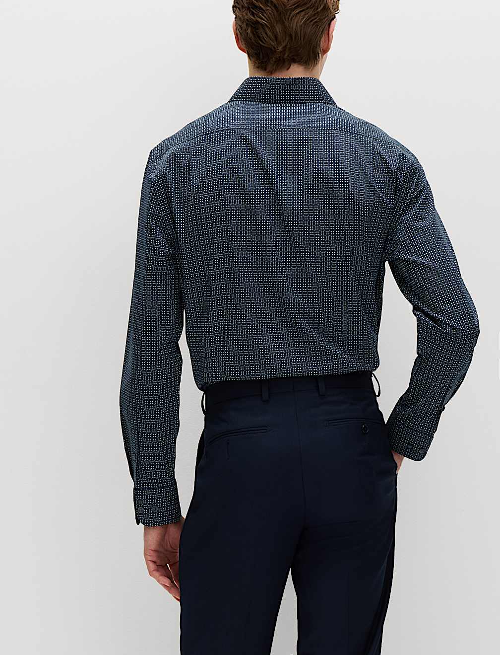Regular Fit Easy Iron Cotton Blend Shirt