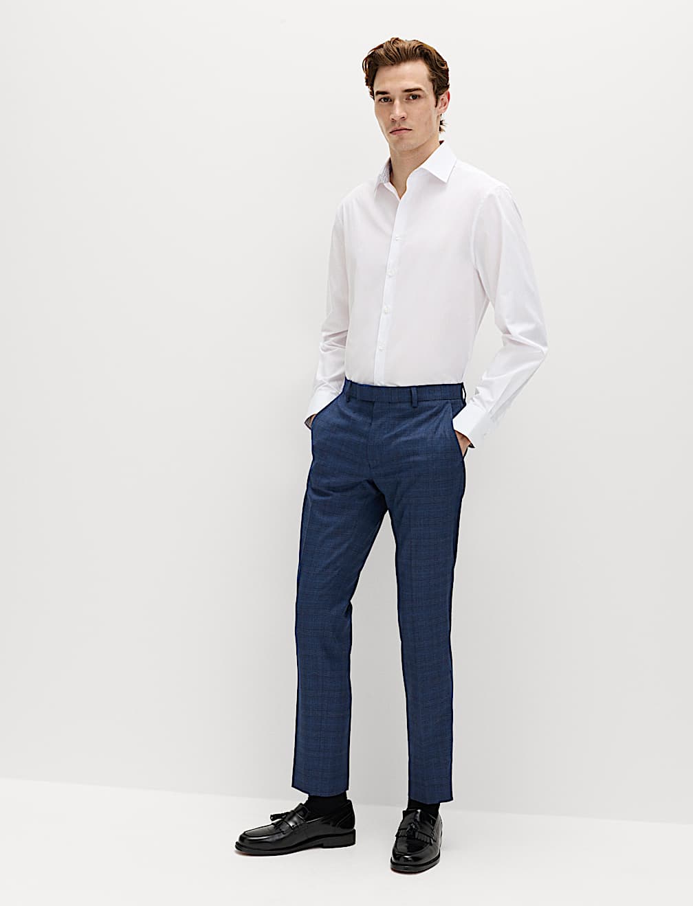 Regular Fit Easy Iron Cotton Blend Shirt