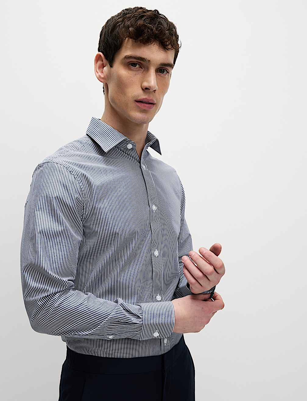 2pk Regular Fit Easy Iron Cotton Blend Poplin Shirts