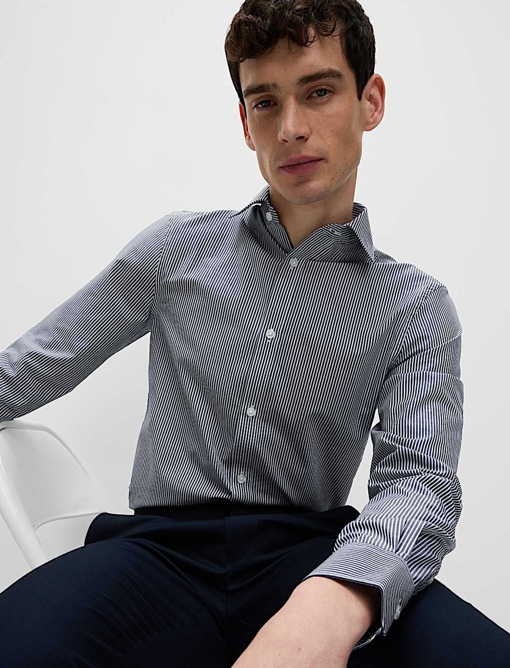 2pk Regular Fit Easy Iron Cotton Blend Poplin Shirts