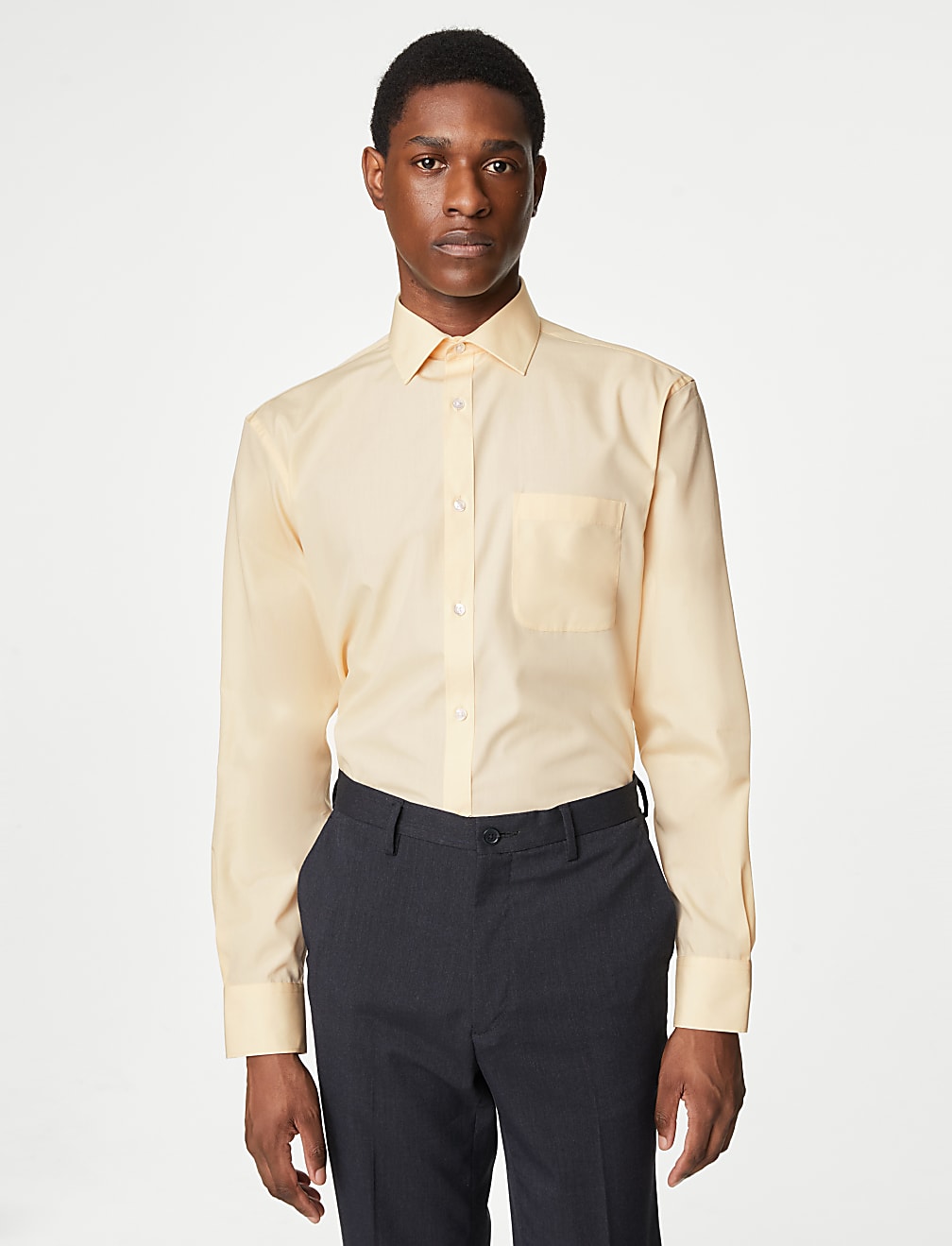 Regular Fit Easy Iron Cotton Blend Shirt