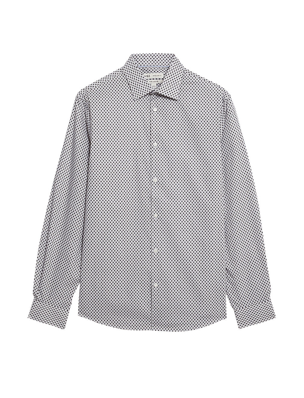 Regular Fit Easy Iron Pure Cotton Print Shirt