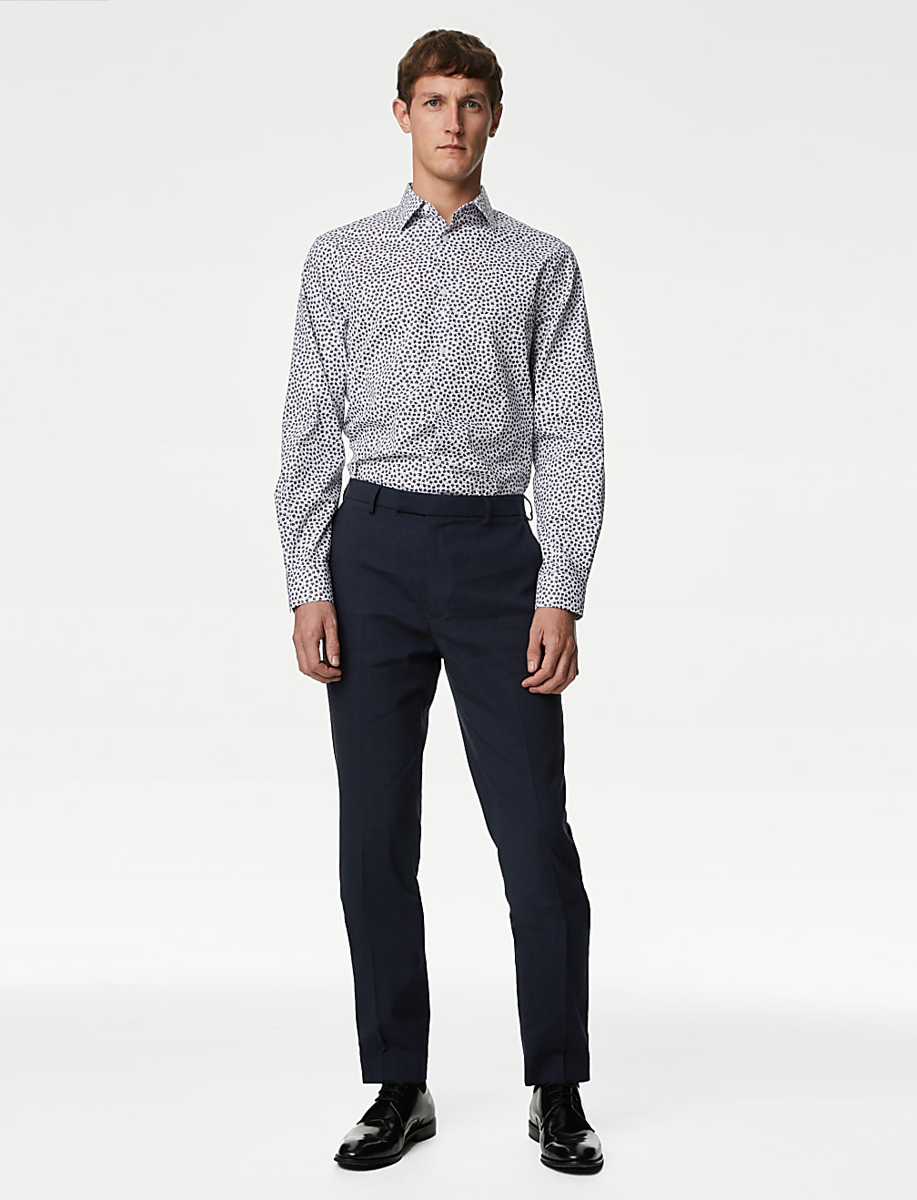 Regular Fit Easy Iron Pure Cotton Print Shirt