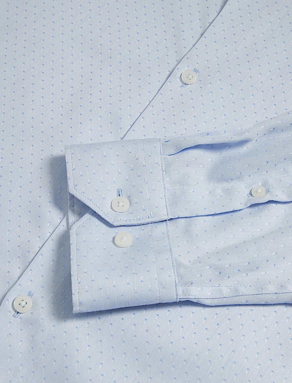 Regular Fit Pure Cotton Dobby Spot Shirt
