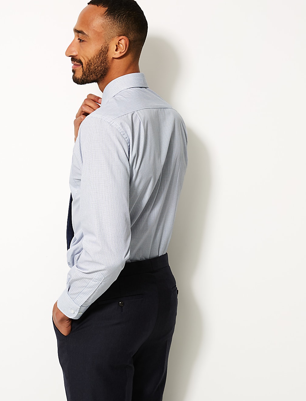 2 Pack Cotton Blend Regular Fit Shirts with Tie