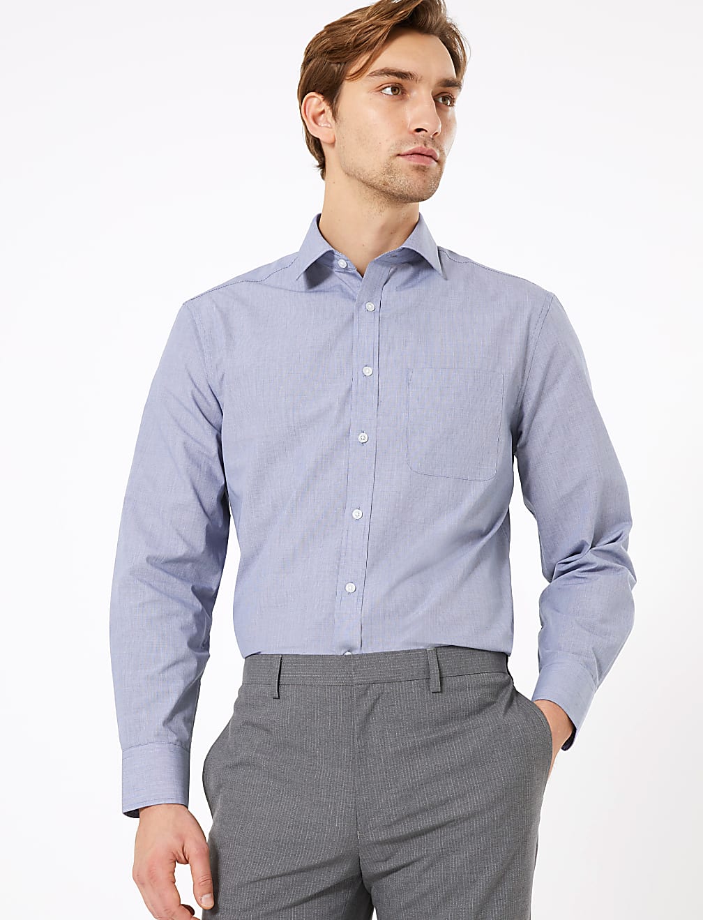 2 Pack Regular Fit Check Long Sleeve Shirts