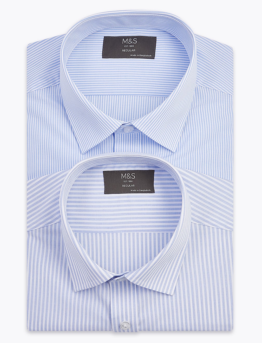 2 Pack Regular Fit Striped Long Sleeve Shirts
