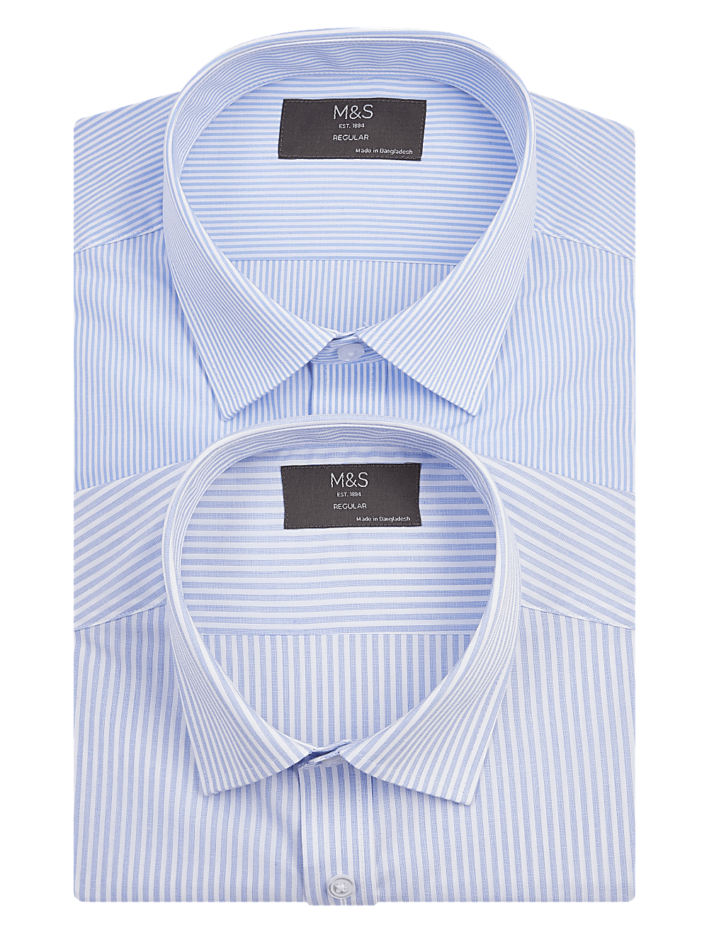 2 Pack Regular Fit Striped Long Sleeve Shirts