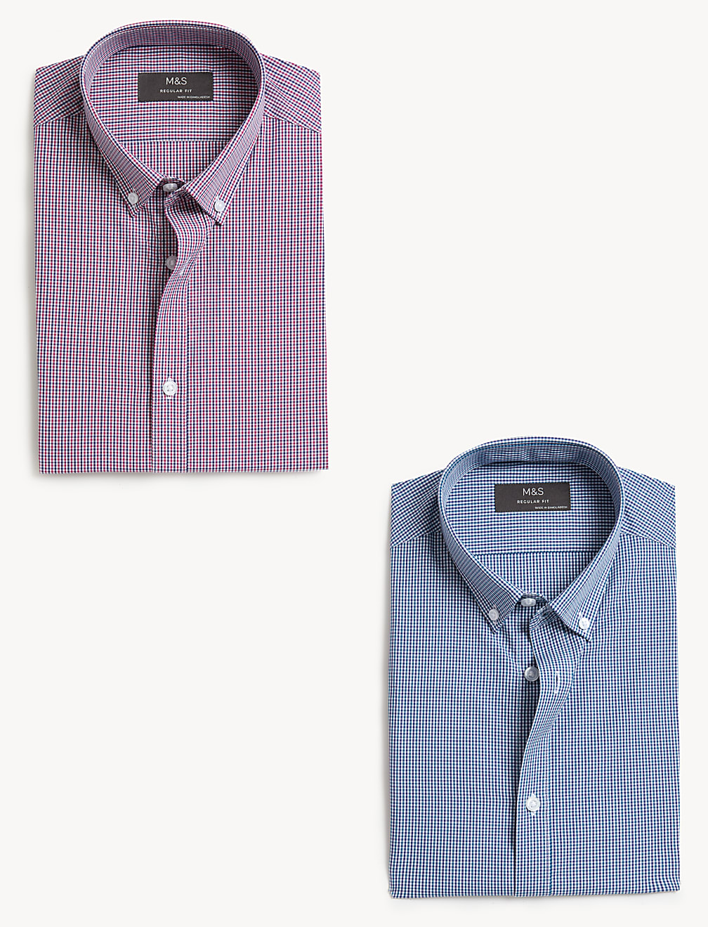 2pk Regular Fit Check Short Sleeve Shirts