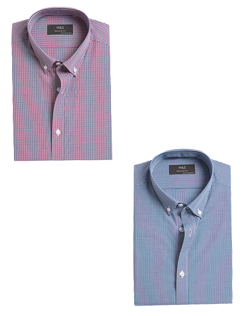 2pk Regular Fit Check Short Sleeve Shirts