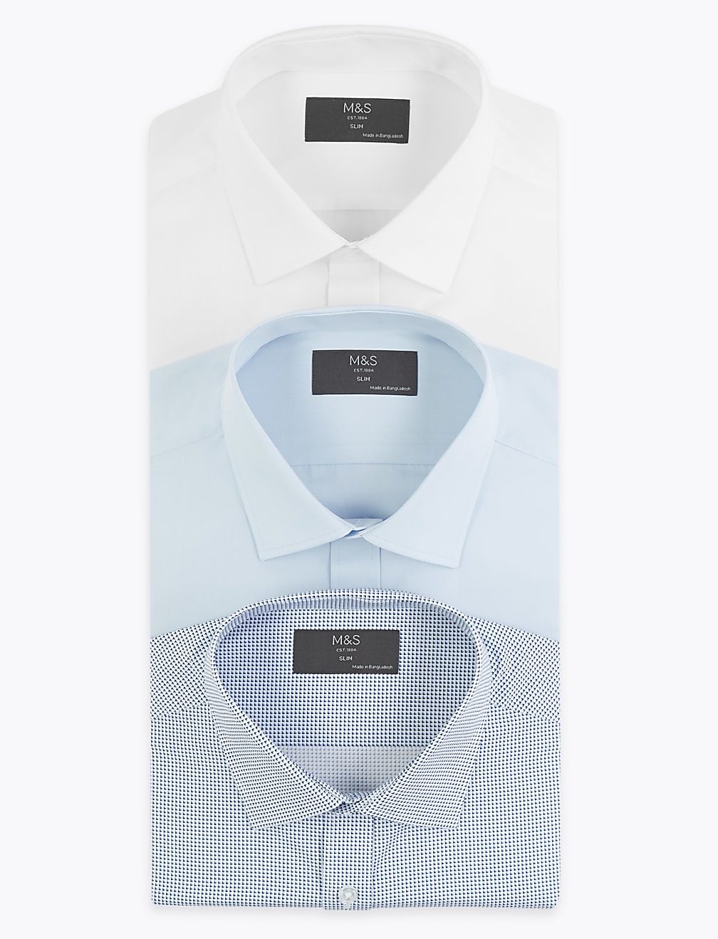 3 Pack Slim Fit Shirt