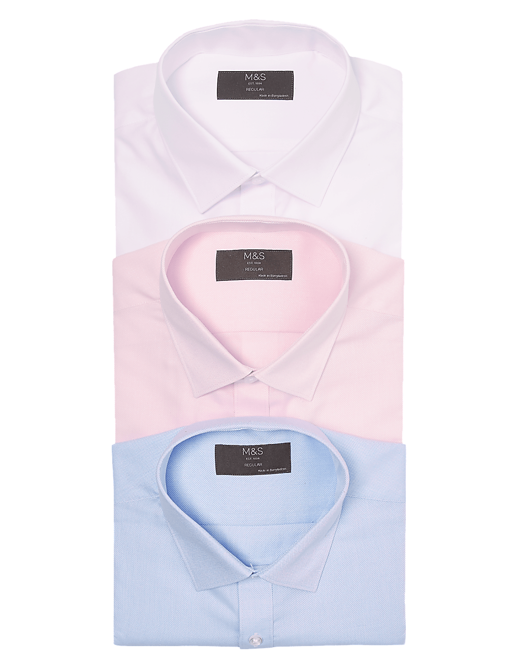 3pk Regular Fit Long Sleeve Shirts