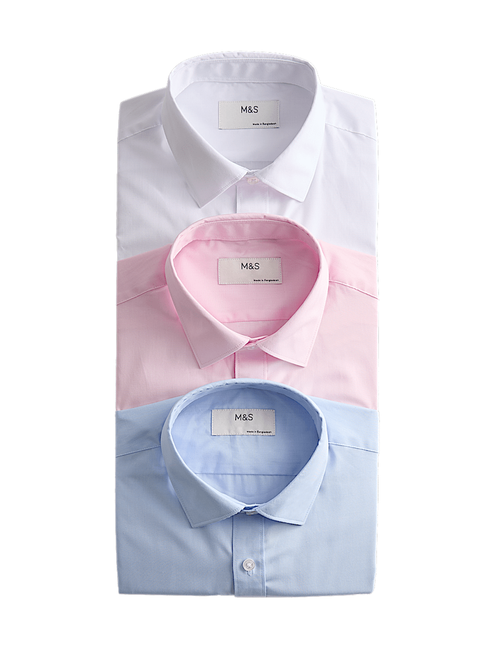 3pk Regular Fit Easy Iron Long Sleeve Shirts