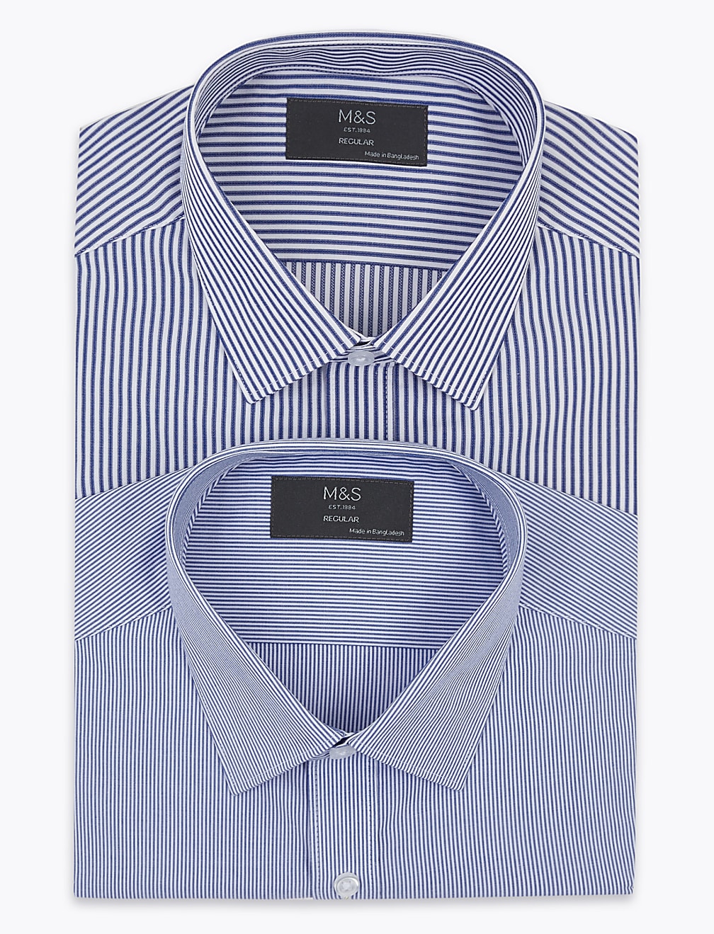 2 Pack Regular Fit Striped Shirts