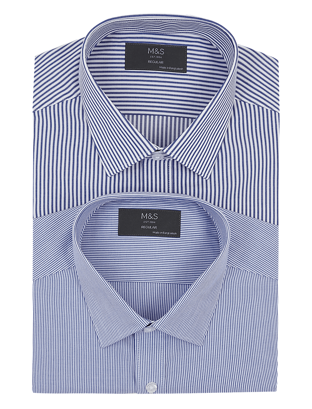 2 Pack Regular Fit Striped Shirts