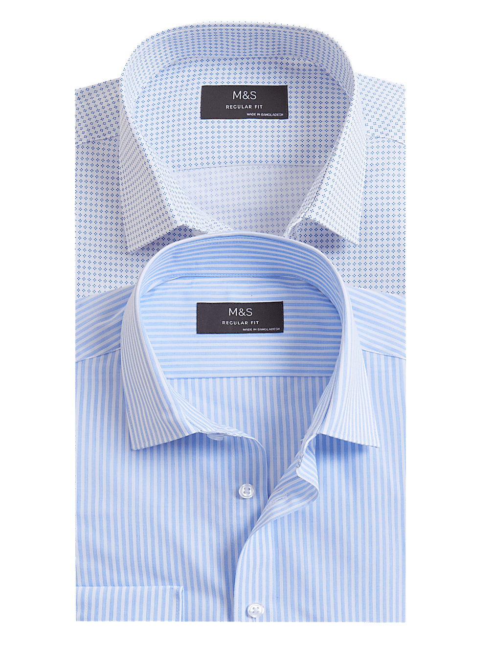 2 Pack Regular Fit Cotton Blend Shirts
