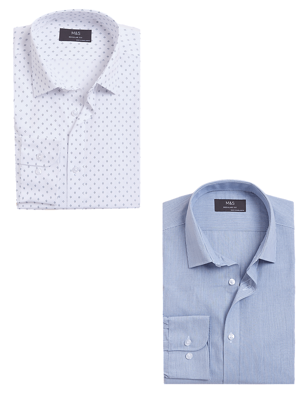 2pk Regular Fit Printed Long Sleeve Shirts