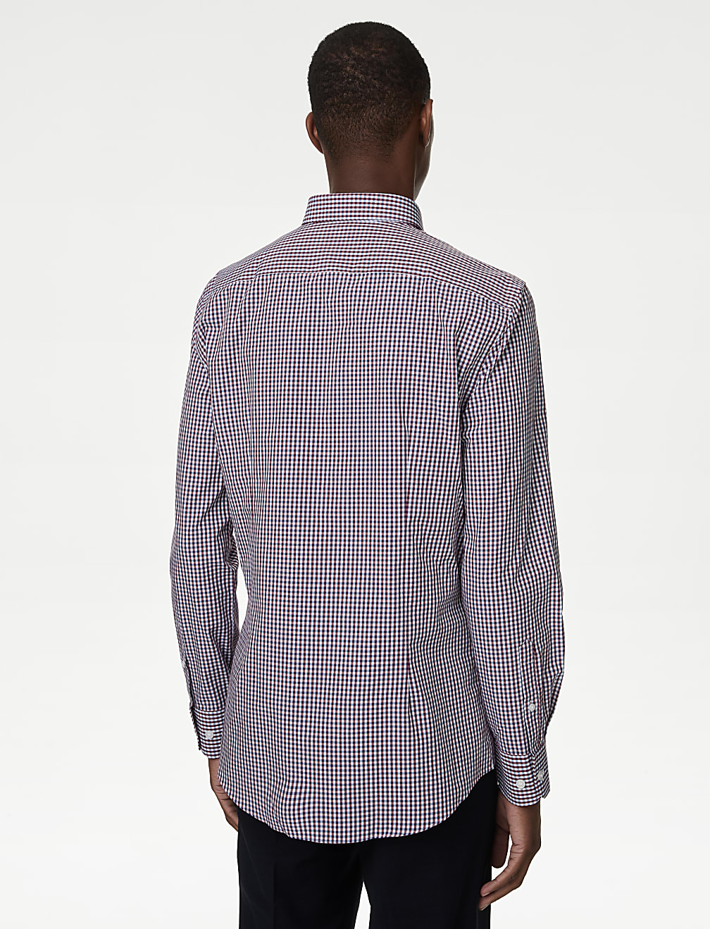 2pk Slim Fit Easy Iron Gingham Shirts