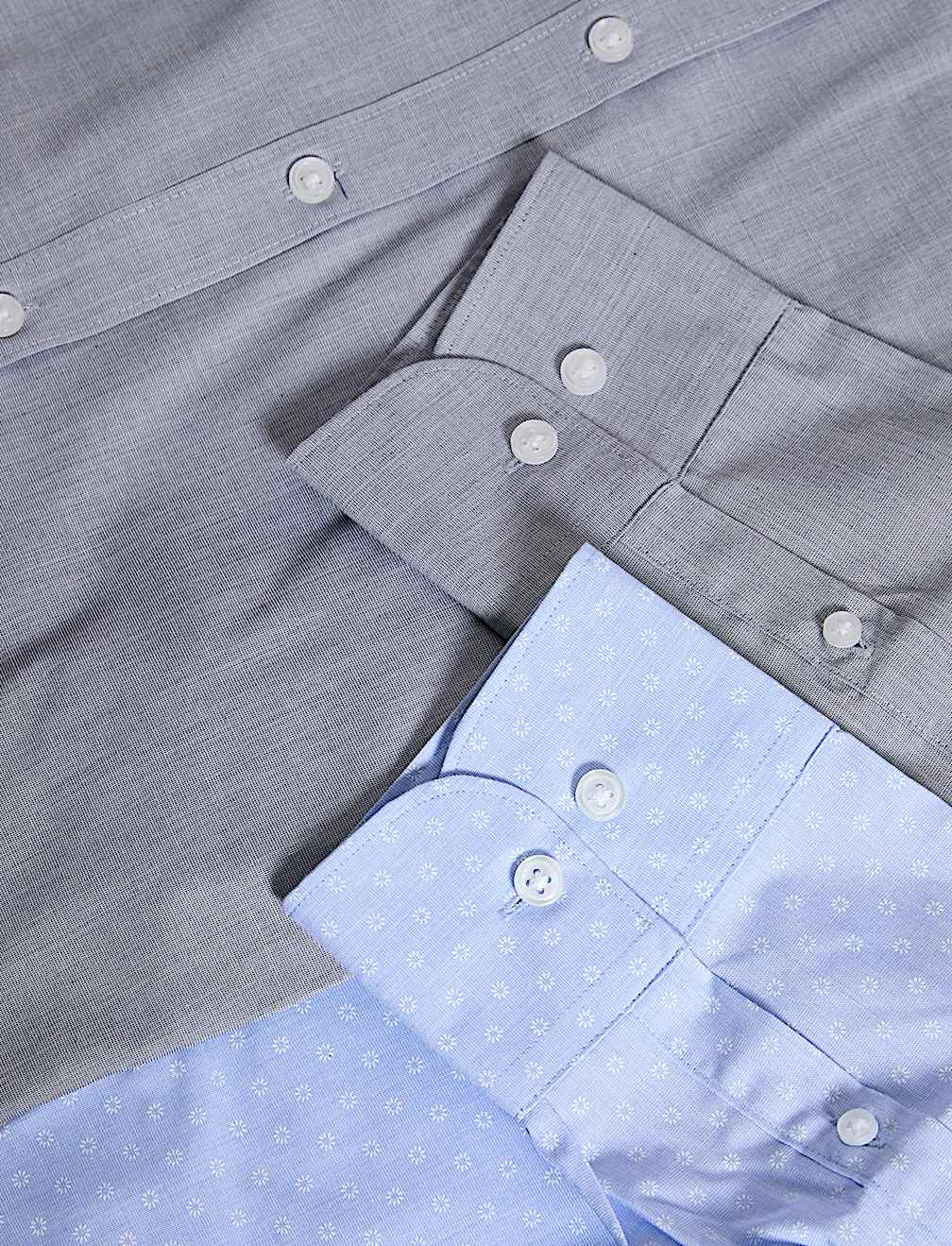 2pk Slim Fit Easy Iron Printed Shirts